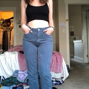 Blue corduroy jeans